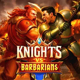 Caballero y bárbaro chocando escudos