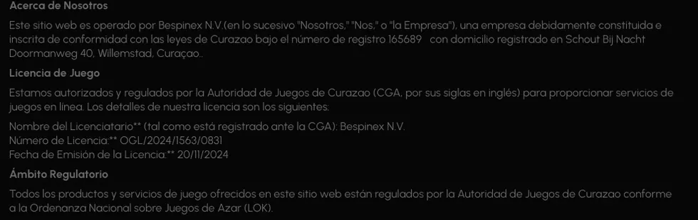 Cláusulas del contrato donde figuran la sociedad operadora y el número de licencia